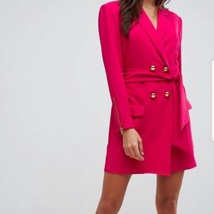 ASOS MINI PINK TUX DRESS